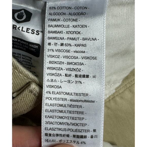 Levi's 314 Women's Shaping Straight Leg Beige Denim Jeans - Size 34x32 (37x31) - Picture 6 of 7